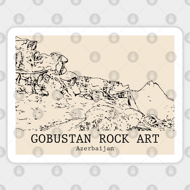 Gobustan Rock Art - Azerbaijan Sticker by Lakeric
